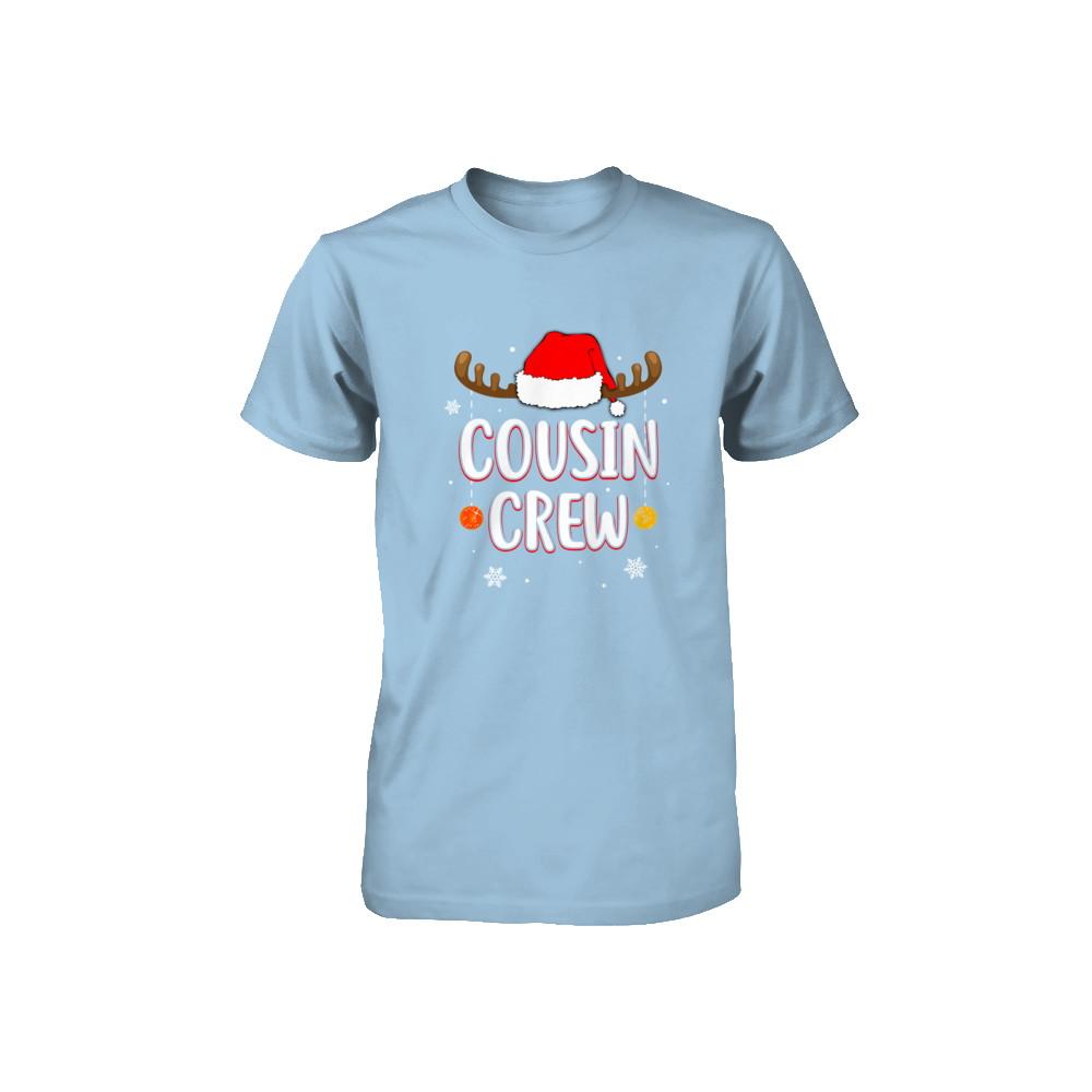 Cousin Crew Reindeer Matching Family Christmas Youth-Youth Shirt-Toddler T-Shirt-Light Blue