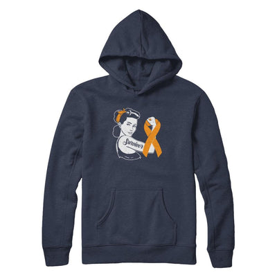 We Can Cure It Multiple Sclerosis Orange Awareness Survivor-T-Shirt & Hoodie-Pullover Hoodie-Navy
