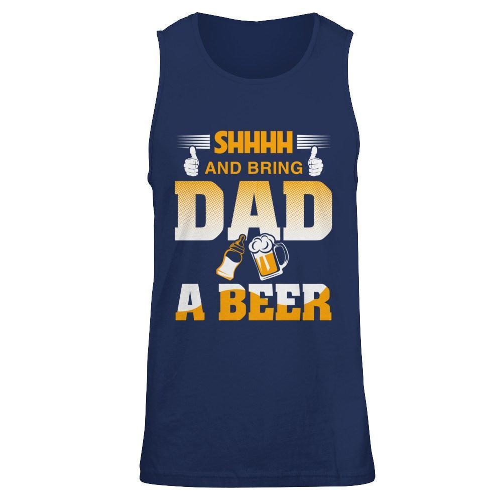 Bring Dad A Beer-T-Shirt & Hoodie-Unisex Tank-Navy