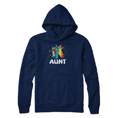 LGBT Pride Lesbian Gay Proud Aunt Unicorn-T-Shirt & Tank Top-Pullover Hoodie-Navy