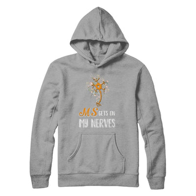 MS Gets On My Nerves Multiple Sclerosis Awareness-T-Shirt & Hoodie-Pullover Hoodie-Light Steel