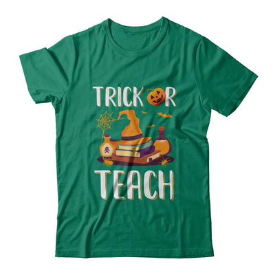 Trick Or Teach Halloween Gift Costume For Teacher-T-Shirt & Hoodie-Classic T-Shirt-Kelly Green