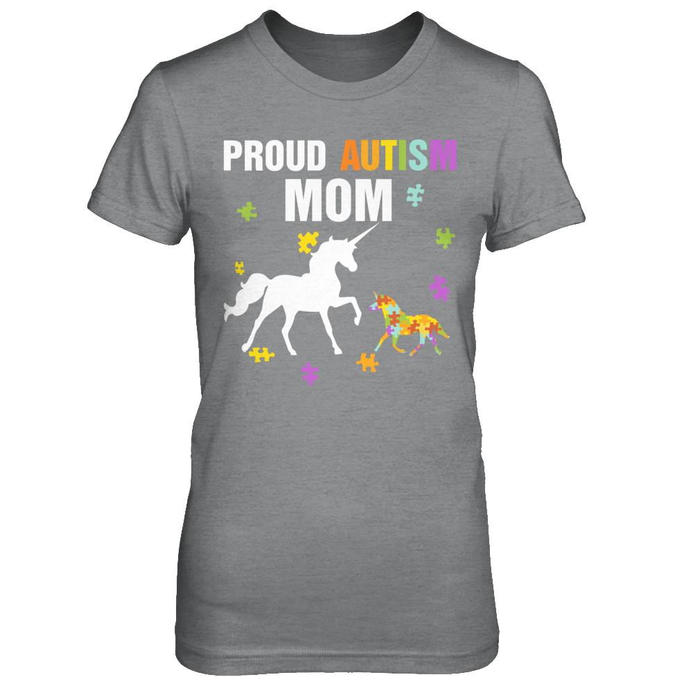 Proud Autism Mom Unicorn Autism Awareness-T-Shirt & Hoodie-