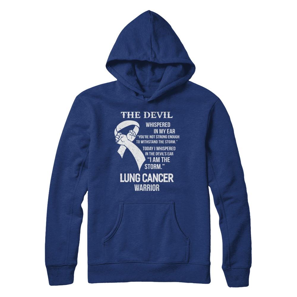 I Am The Storm Support Lung Cancer Warrior Gift-T-Shirt & Hoodie-Pullover Hoodie-Deep Royal