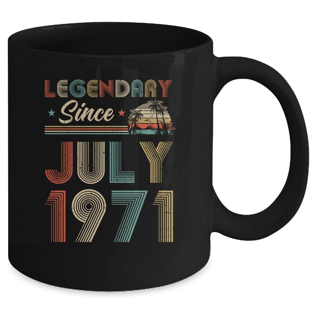 50th Birthday Gift 50 Years Old Legendary Since July 1971 Mug-Coffee Mug-Mug-Black