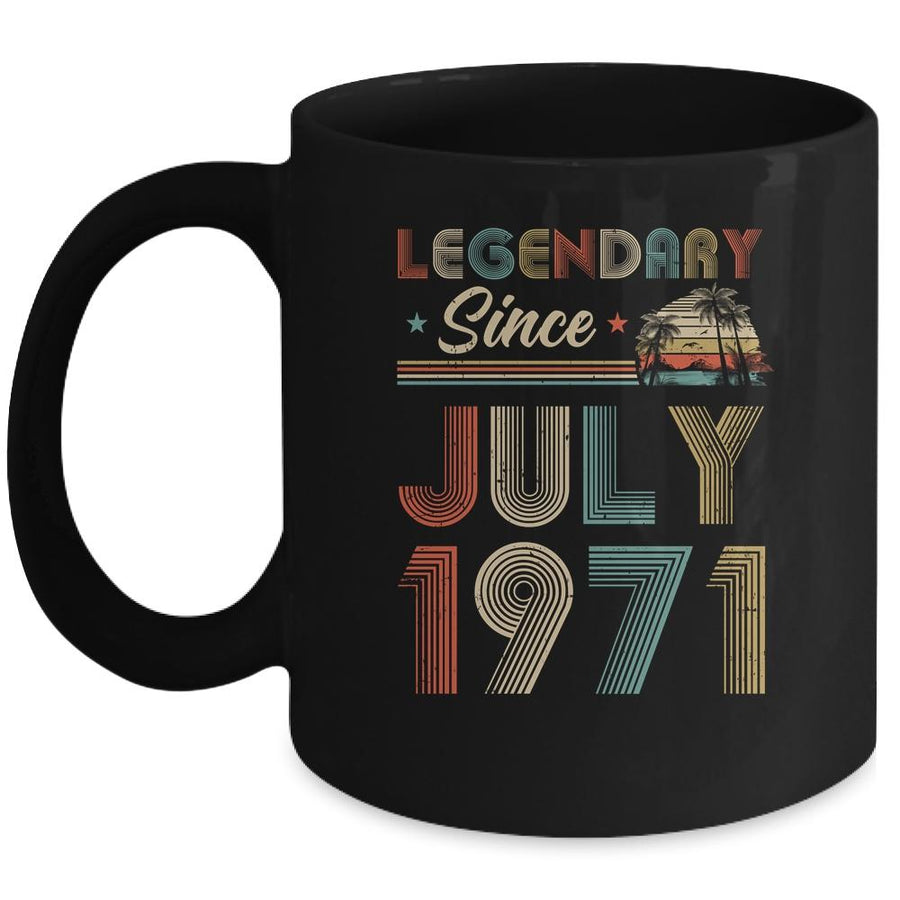 50th Birthday Gift 50 Years Old Legendary Since July 1971 Mug-Coffee Mug-Mug-Black