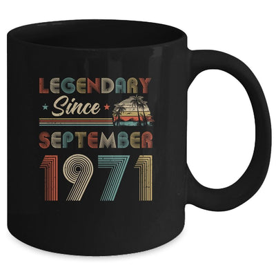 50th Birthday Gift 50 Years Old Legendary Since September 1971 Mug-Coffee Mug-Mug-Black