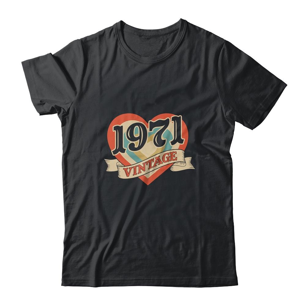 51th Birthday Gifts Classic Retro Heart Vintage 1971
