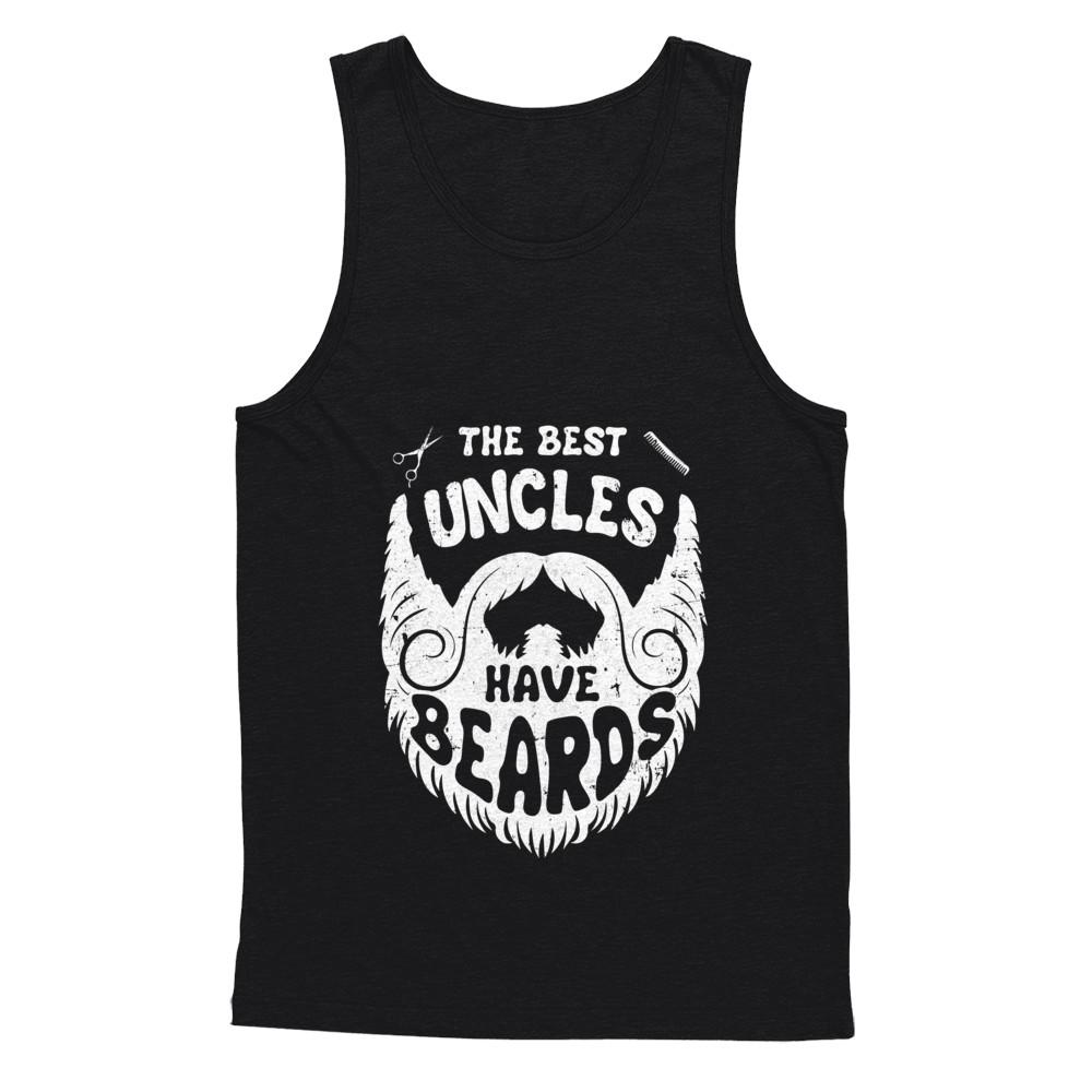 The Best Uncles Have Beards Bearded Uncle-T-Shirt & Hoodie-Unisex Tank-Black