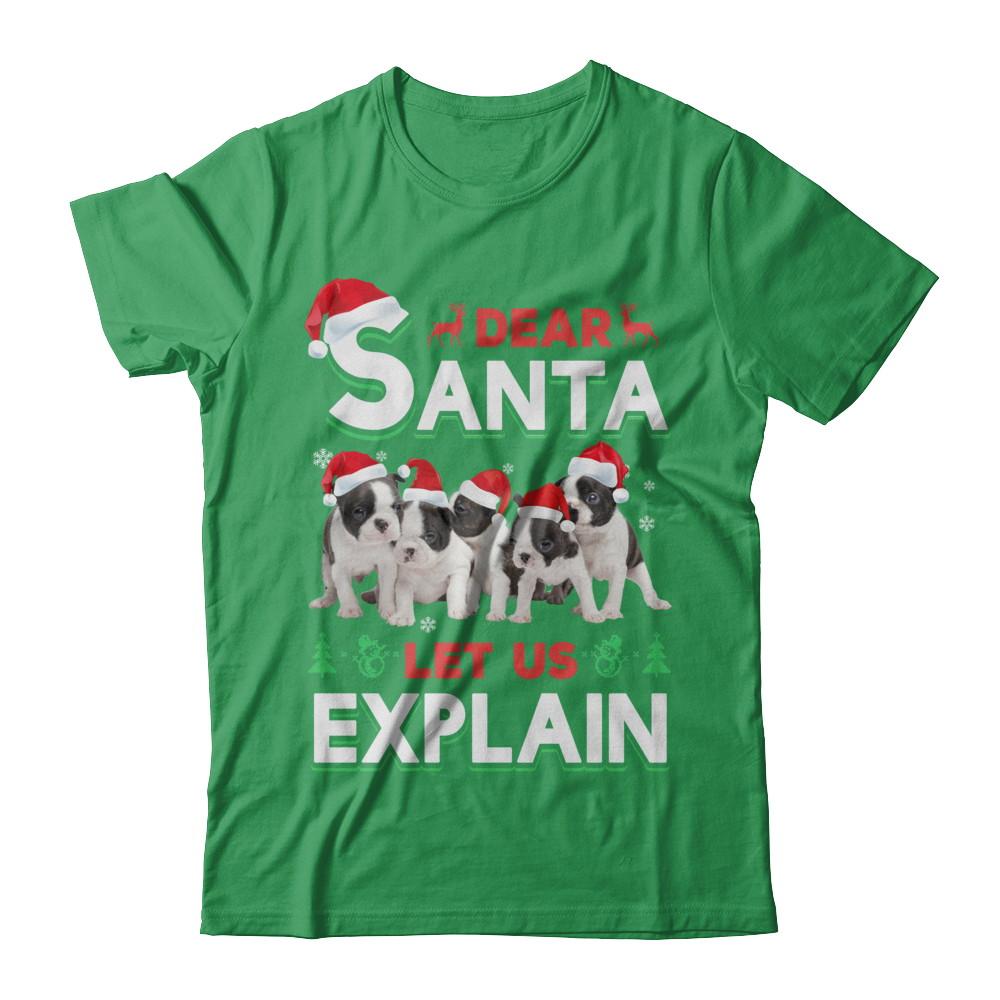 Dear Santa Funny Pit bull Puppies Christmas Gift-T-Shirt & Hoodie-Premium T-Shirt-Kelly Green
