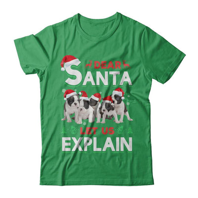 Dear Santa Funny Pit bull Puppies Christmas Gift-T-Shirt & Hoodie-Premium T-Shirt-Kelly Green
