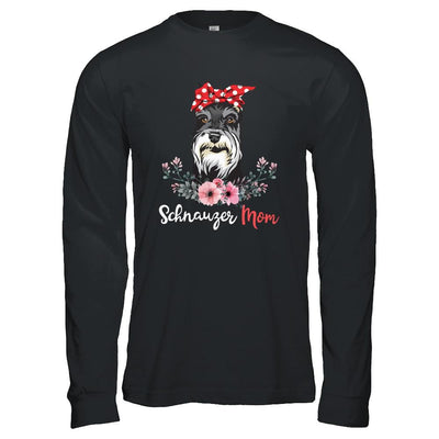 Schnauzer Mom Gift For Women Dog Lover-T-Shirt & Hoodie-Long Sleeve T-Shirt-Black