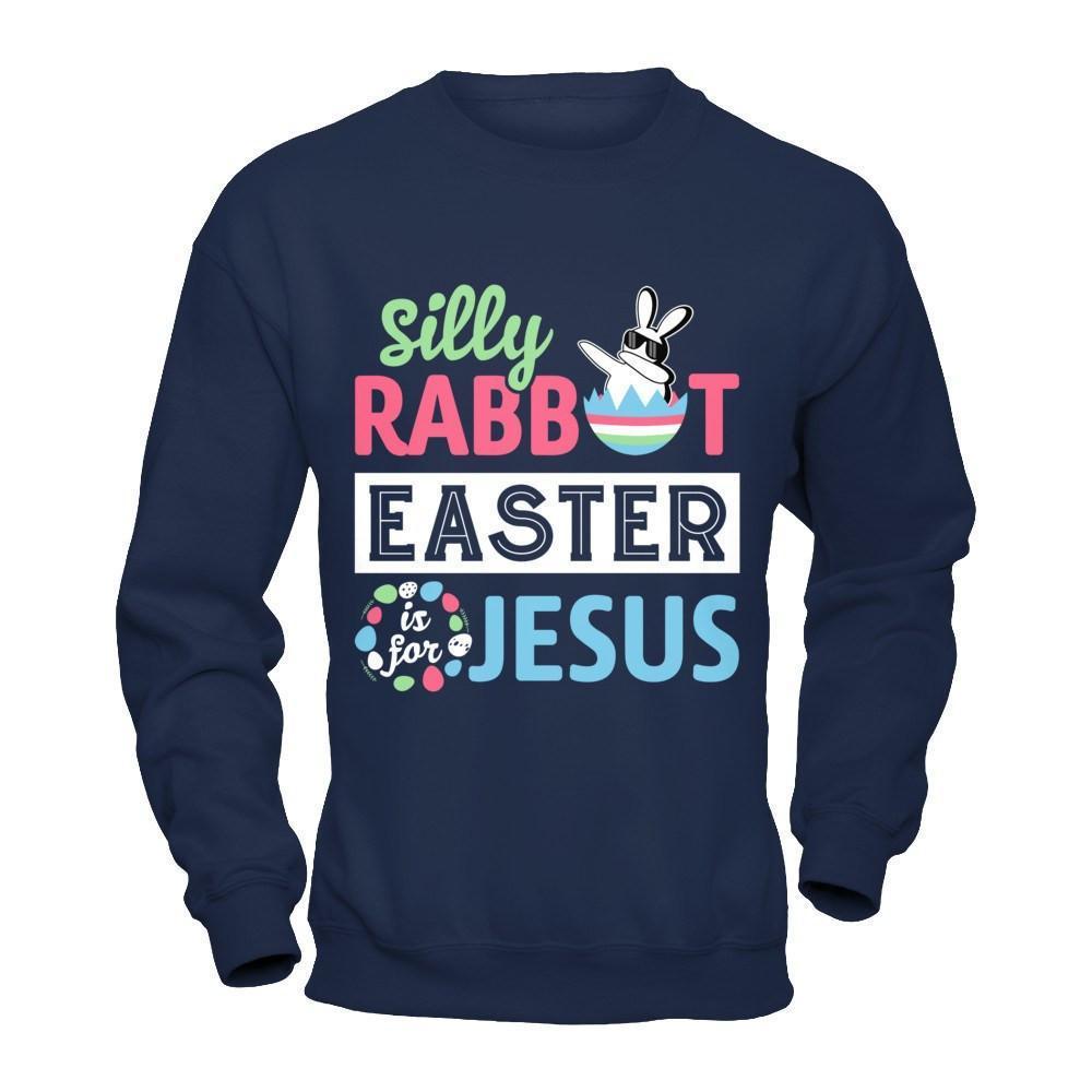 Dabbing Silly Rabbit Easter Is For Jesus-T-Shirt & Hoodie-