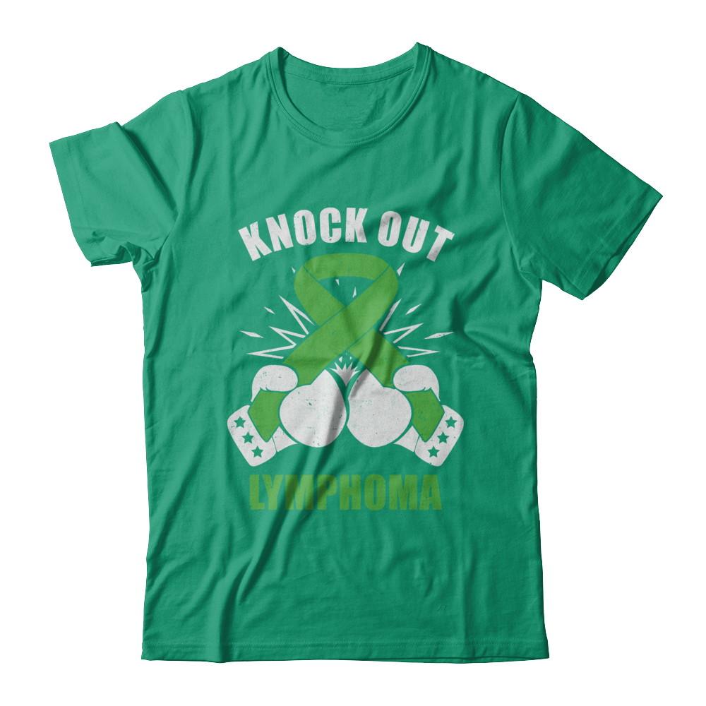 Boxing knock out Lymphoma Awareness Support-T-Shirt & Hoodie-Classic T-Shirt-Kelly Green