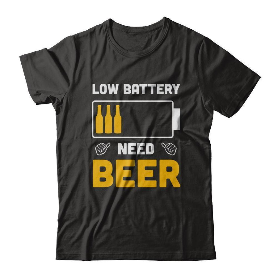 Low Battery Need Beer-T-Shirt & Hoodie-Premium T-Shirt-Black