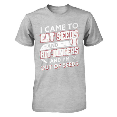 I Came To Eat Seeds And Hit Dingers & I'm Out Of Seed-T-Shirt & Hoodie-Premium T-Shirt-Heather Gray