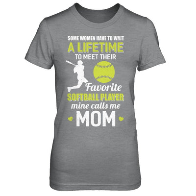 Funny My Favorite Softball Player Calls Me Mom-T-Shirt & Hoodie-