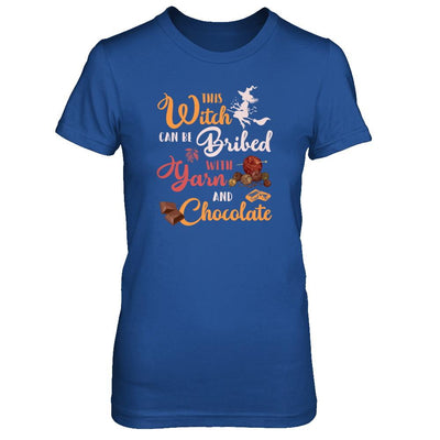 Halloween This Witch Can Be Bribed With Yarn And Chocolate-T-Shirt & Tank Top-Women's T-Shirt-Royal