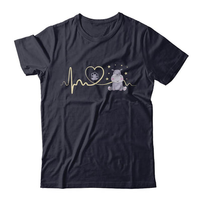 Hippo Cute Preemie Baby Heartbeat-T-Shirt & Sweatshirt-Premium T-Shirt-Midnight Navy