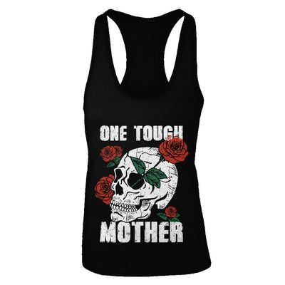 One Tough Mother Skull Rose-T-Shirt & Tank Top-Women's Ideal Racerback Tank-Black