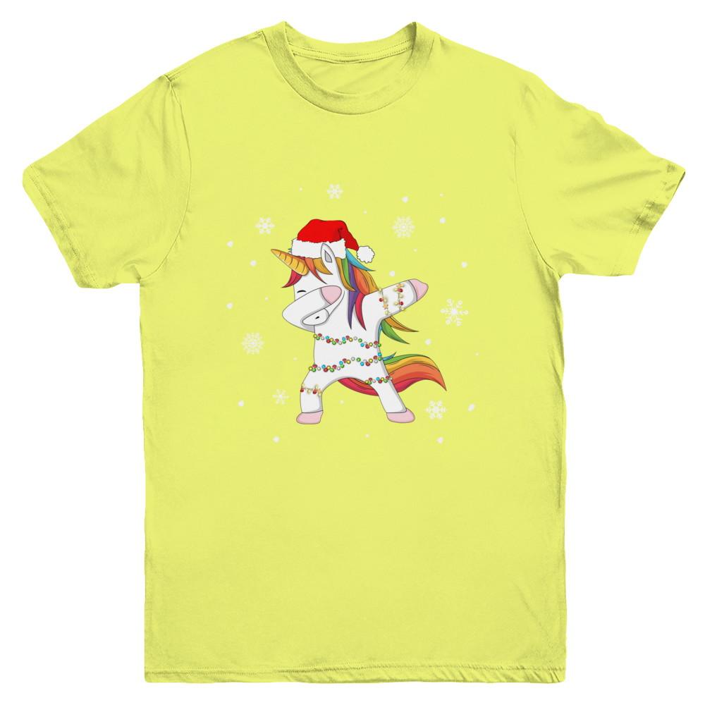 Dabbing Unicorn Ugly Christmas Sweater Girls Youth-Youth Shirt-Youth T-Shirt-Daisy