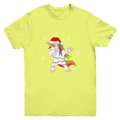 Dabbing Unicorn Ugly Christmas Sweater Girls Youth-Youth Shirt-Youth T-Shirt-Daisy