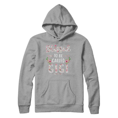 Funny Grandma Gifts Blessed To Be Called Gigi-T-Shirt & Hoodie-Pullover Hoodie-Light Steel