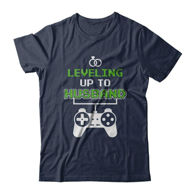 Funny Fiance Leveling Up To Husband For Groom-T-Shirt & Hoodie-Classic T-Shirt-Navy