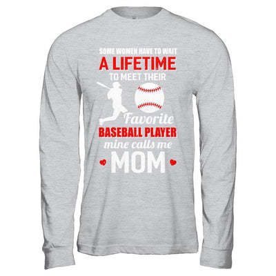 Funny My Favorite Baseball Player Calls Me Mom-T-Shirt & Hoodie-