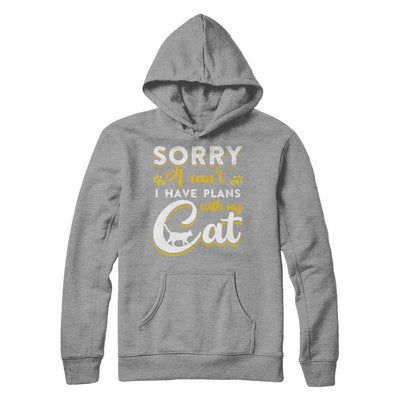 Sorry I Can't I Have Plans With My Cat-T-Shirt & Hoodie-Pullover Hoodie-Sport Grey