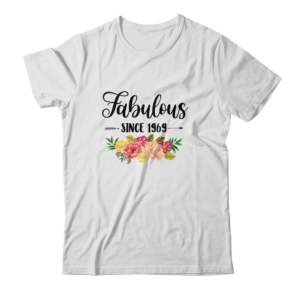 52th Birthday Gifts Women 52 Year Old Fabulous Since 1969-T-Shirt & Tank Top-Classic T-Shirt-White