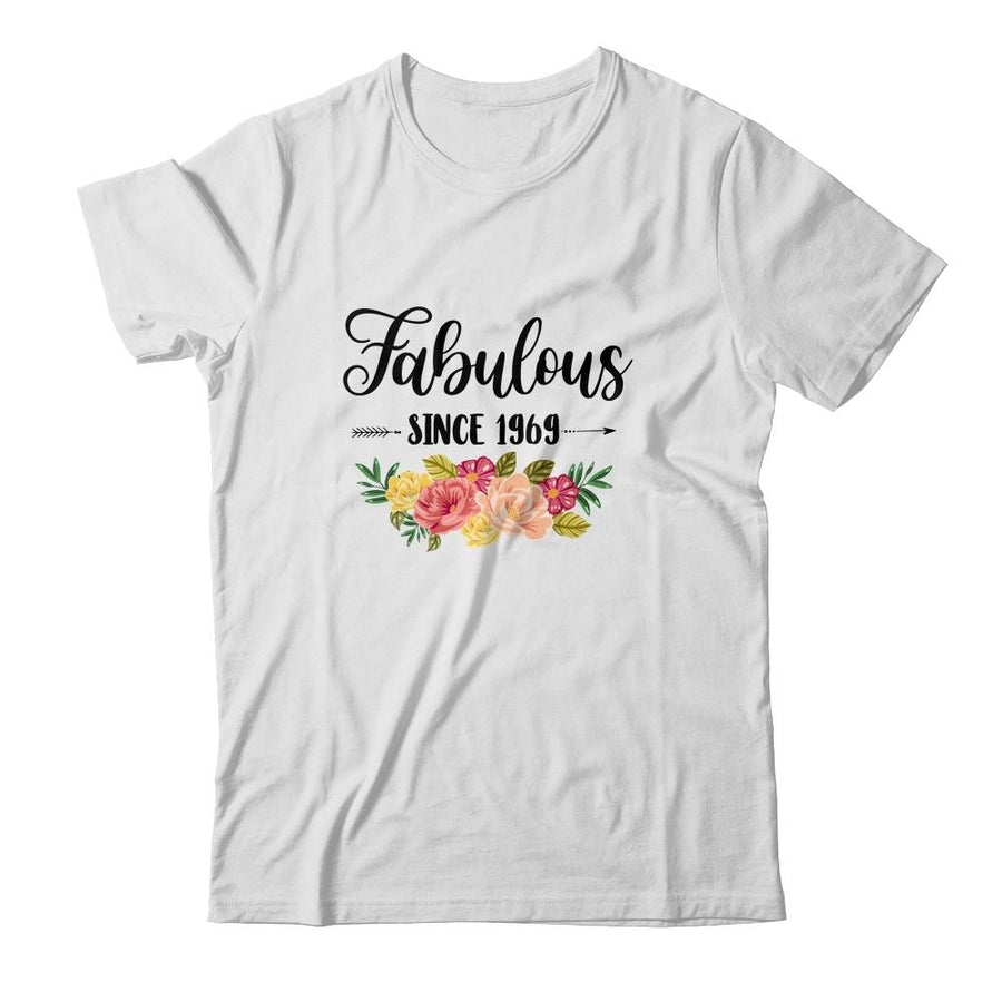 52th Birthday Gifts Women 52 Year Old Fabulous Since 1969-T-Shirt & Tank Top-Classic T-Shirt-White