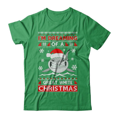 I'm Dreaming Of A Great White Christmas Shark Sweater-T-Shirt & Sweatshirt-Premium T-Shirt-Kelly Green