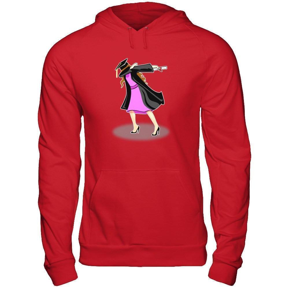 Funny Dabbing Senior College High School Graduation 2018-T-Shirt & Hoodie-Pullover Hoodie-Red