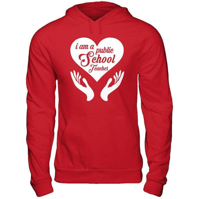 I Am A Public School Teacher-T-Shirt & Hoodie-Pullover Hoodie-Red