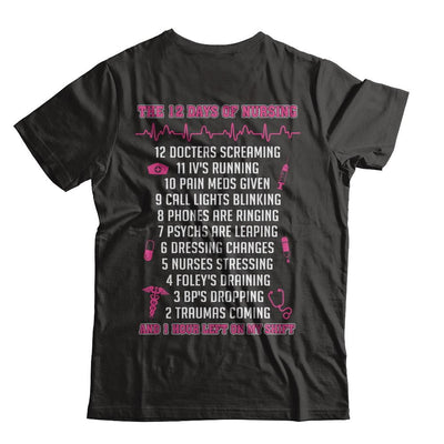 Nurse 12 Days Of Nursing Funny-T-Shirt & Sweatshirt-Premium T-Shirt-Black