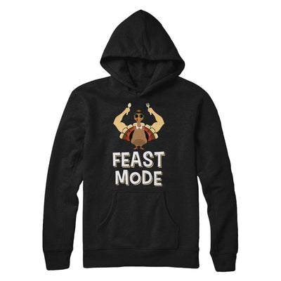 Feast Mode Food Funny Turkey Thanksgiving Day-T-Shirt & Sweatshirt-Pullover Hoodie-Black