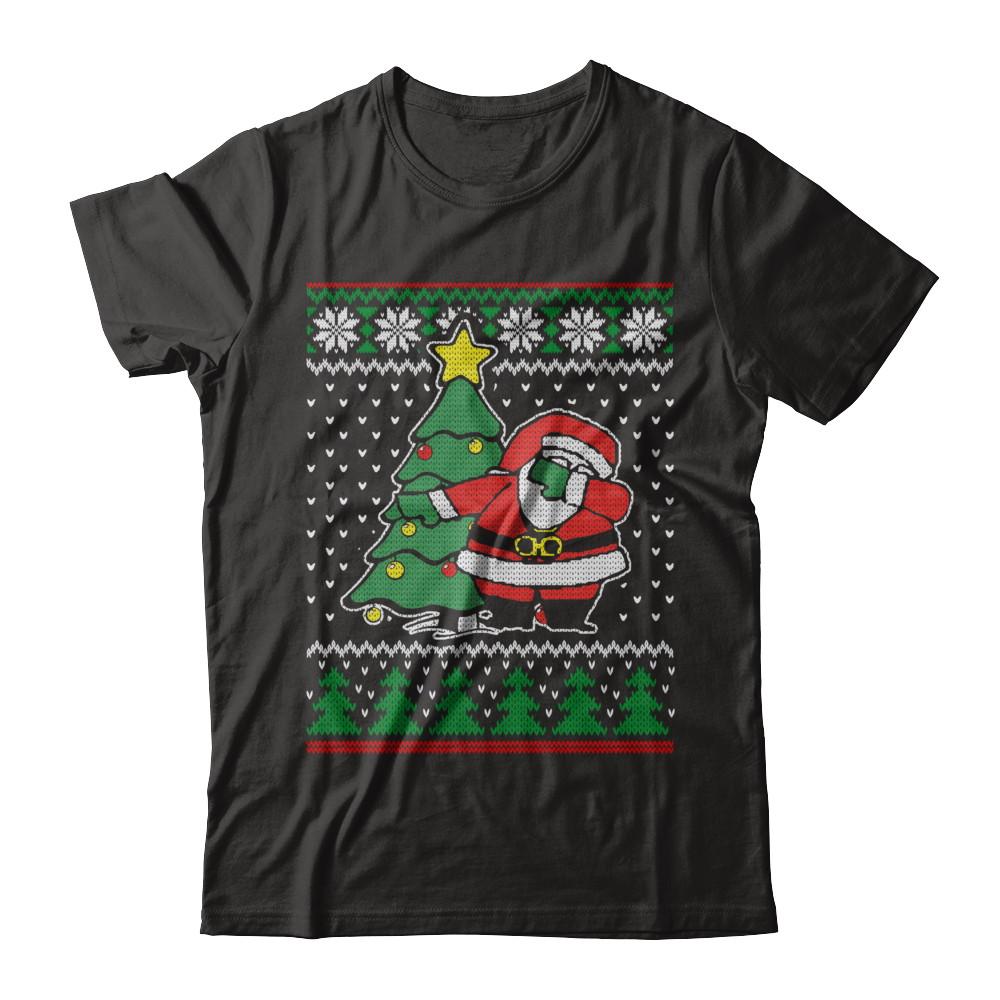 Dabbing Santa Ugly Sweater Christmas-T-Shirt & Sweatshirt-Premium T-Shirt-Black