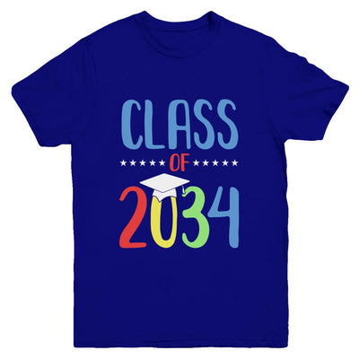 Grow With Me First Day Of School Class Of 2034 Youth-Youth Shirt-Youth T-Shirt-Navy