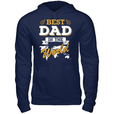 Best Dad In The World-T-Shirt & Hoodie-Pullover Hoodie-Navy