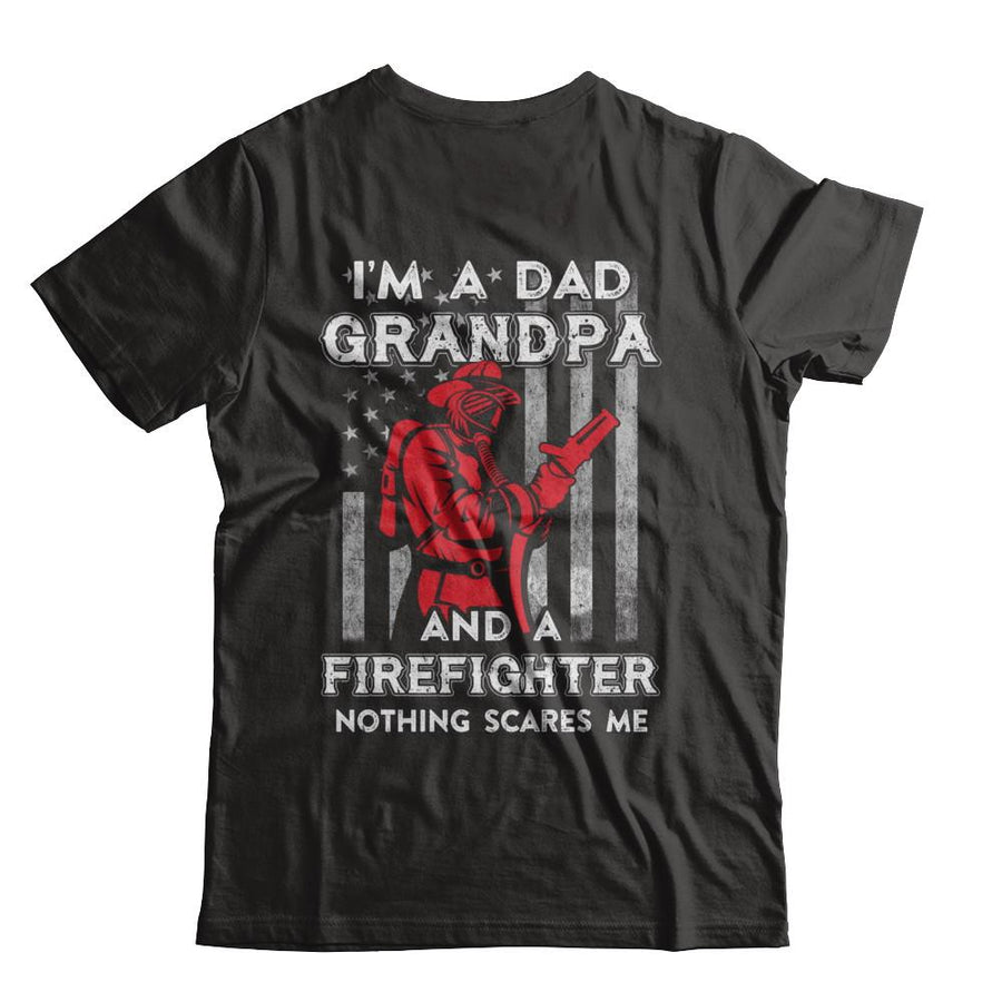 I'm A Dad Grandpa Firefighter Father's Day Gift-T-Shirt & Hoodie-Classic T-Shirt-Black