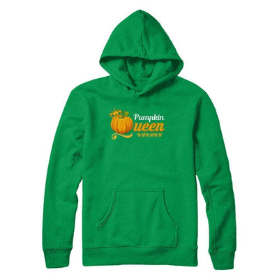 Pumpkin Queen Cute Pumpkin Spice Funny Halloween-T-Shirt & Sweatshirt-Pullover Hoodie-Irish Green