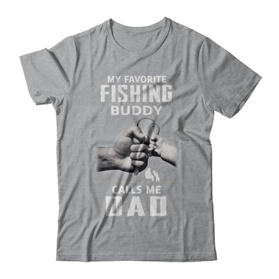 My Favorite Fishing Buddy Calls Me Dad Fish Fathers Day-T-Shirt & Hoodie-Classic T-Shirt-Sport Grey