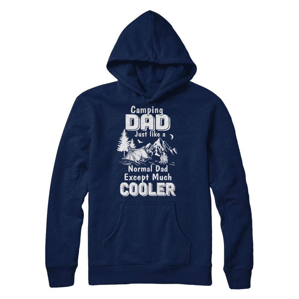 Camping Dad Except Much Cooler-T-Shirt & Hoodie-Pullover Hoodie-Navy