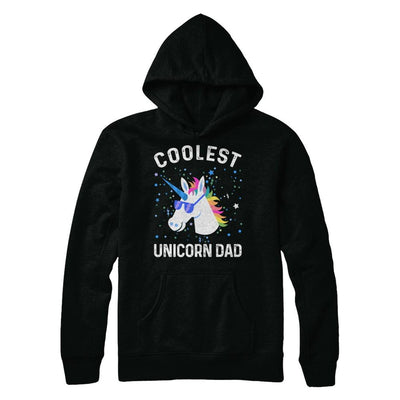 Coolest Unicorn Dad Cute Funny Unicorn Fathers Day-T-Shirt & Hoodie-Hanes - Heavyweight Pullover Hoodie-Black