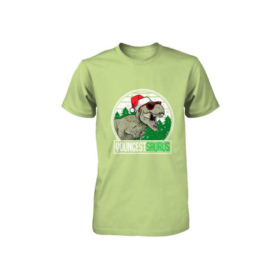 Youngestsaurus Youngest Dinosaur T-Rex Family Christmas Youth-Youth Shirt-Toddler T-Shirt-Key Lime