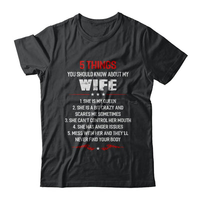 5 Things You Should Know About My Wife Husband-T-Shirt & Hoodie-Classic T-Shirt-Black