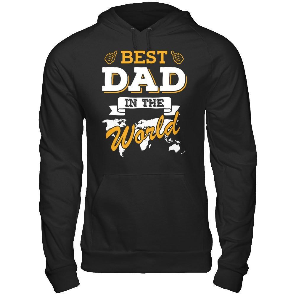 Best Dad In The World-T-Shirt & Hoodie-Pullover Hoodie-Black