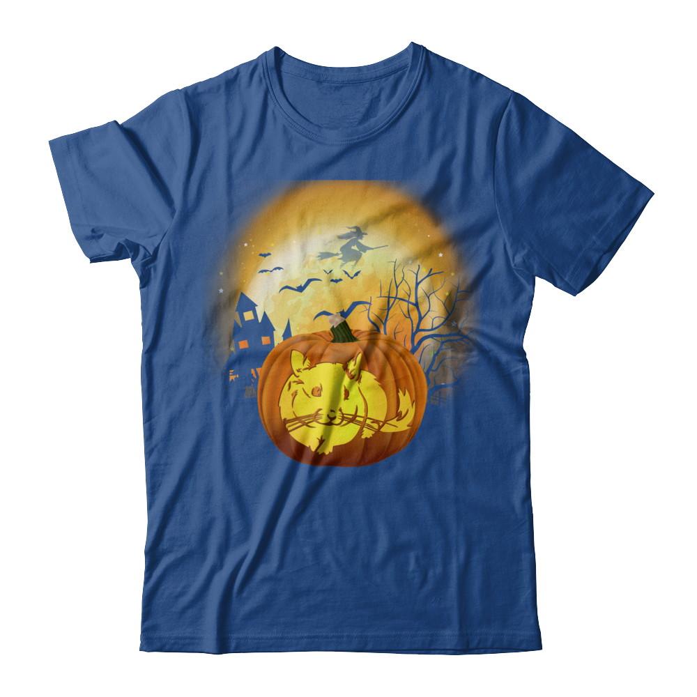 Pumpkin Chinchilla Halloween Human Costume-T-Shirt & Hoodie-Classic T-Shirt-Royal