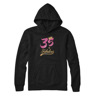 35 And Fabulous 1986 35th Birthday Gift-T-Shirt & Tank Top-Pullover Hoodie-Black